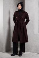 Hijab clothing BLACK ALVINA BELTED COAT T 90474-1