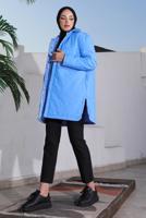 Hijab clothing BLUE PUFFER COAT T 118