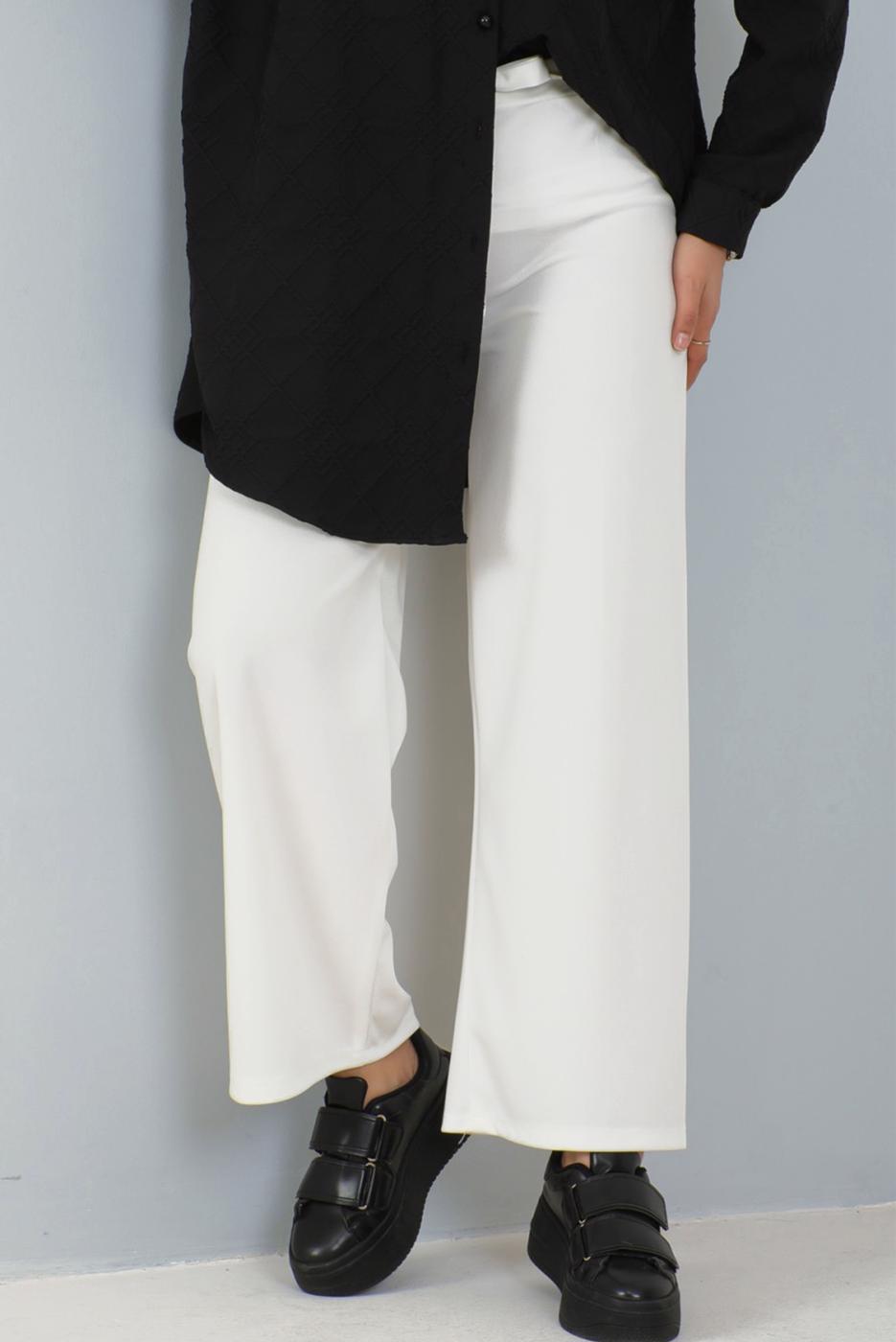 Vêtements hijab BLANC PANTALON LARGE T 0402