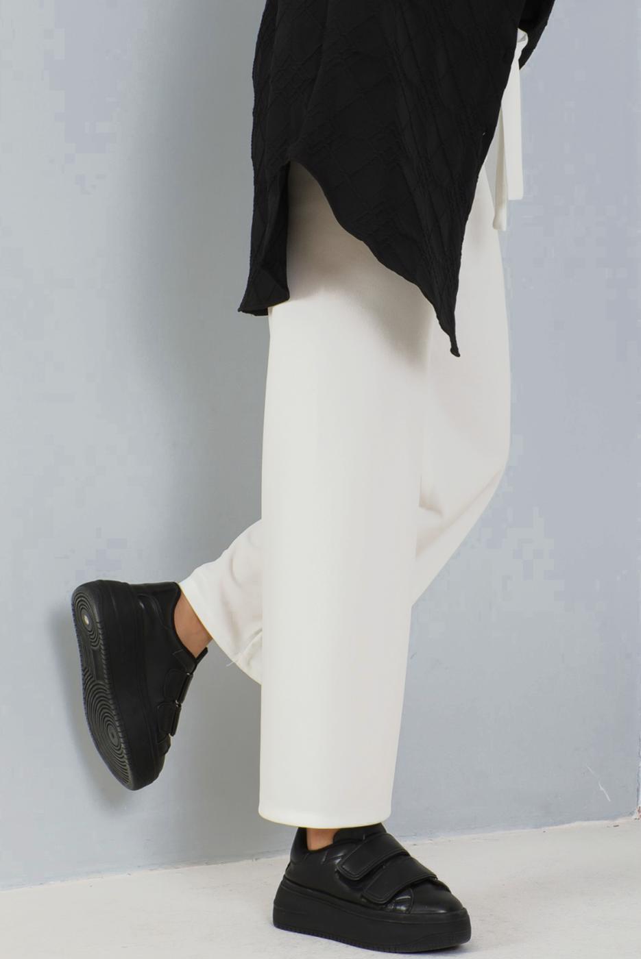 Vêtements hijab BLANC PANTALON LARGE T 0402