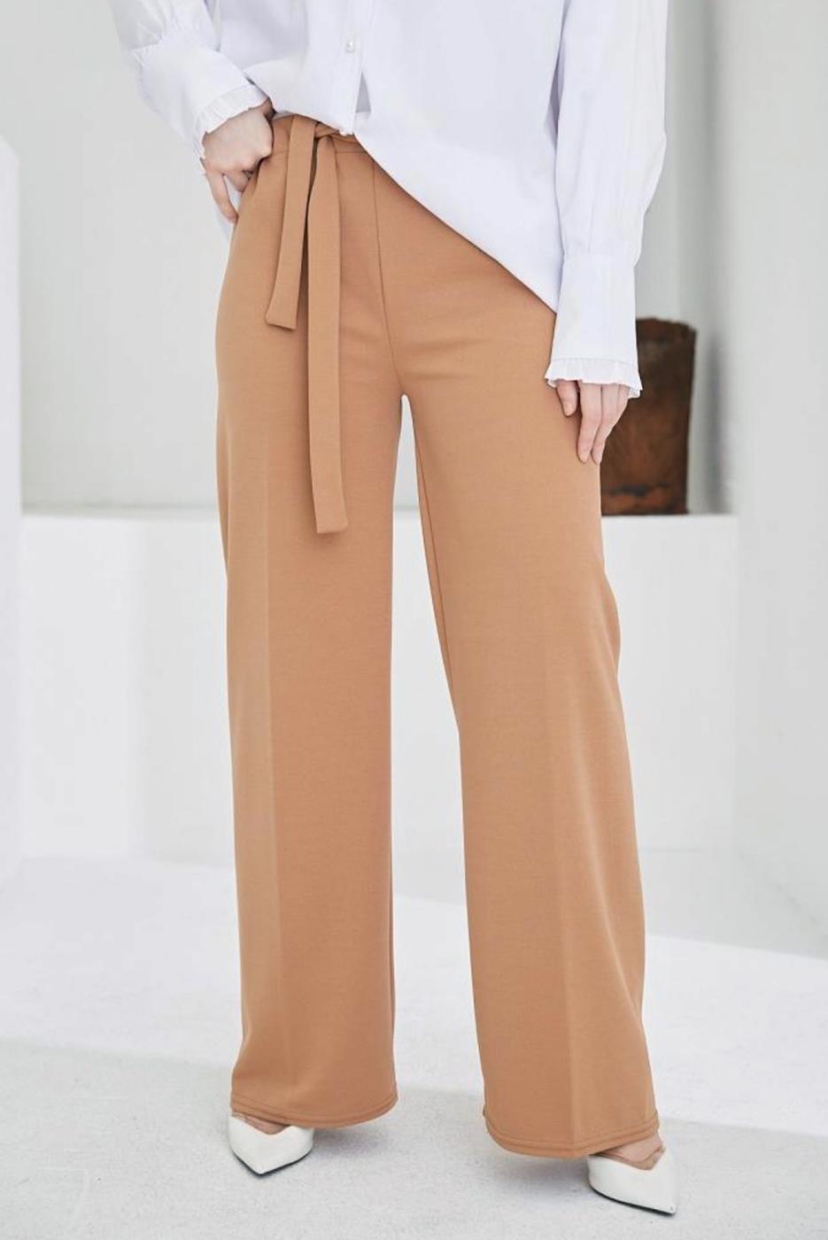 Hijab clothing BEIGE WIDE LEG PANTS T 0402
