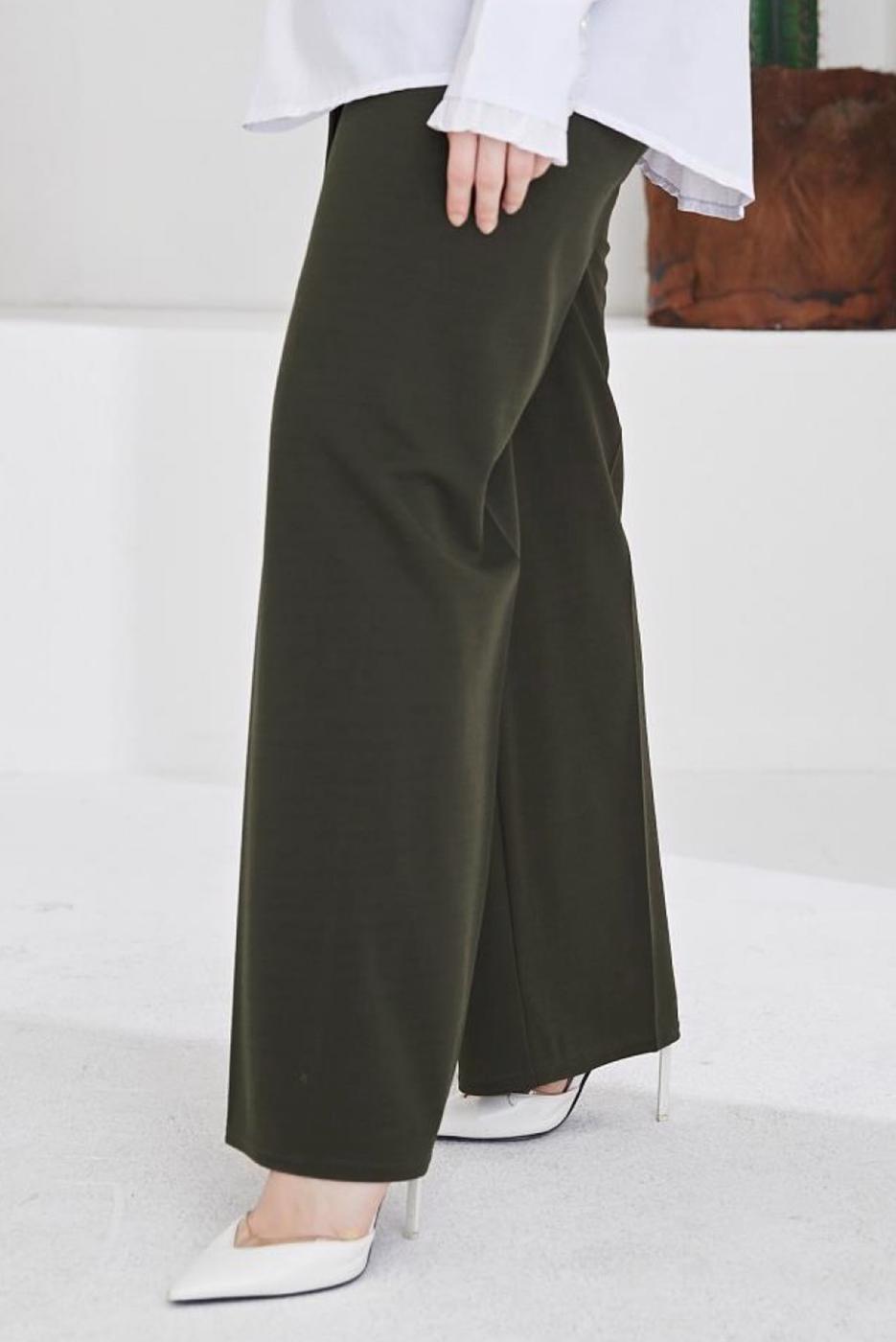 Vêtements hijab KAKI PANTALON LARGE T 0402