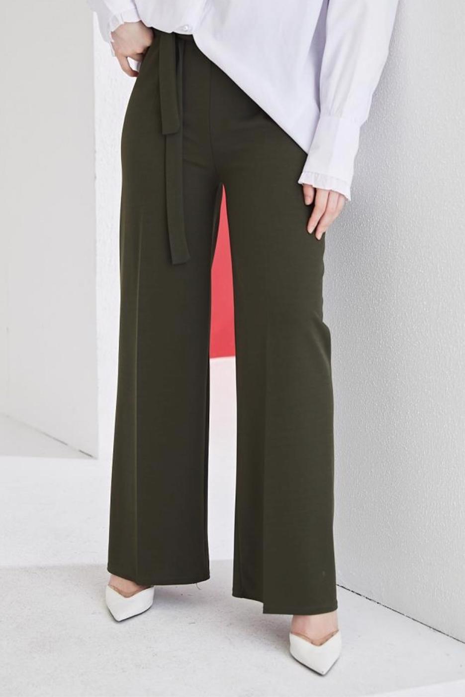 Vêtements hijab KAKI PANTALON LARGE T 0402