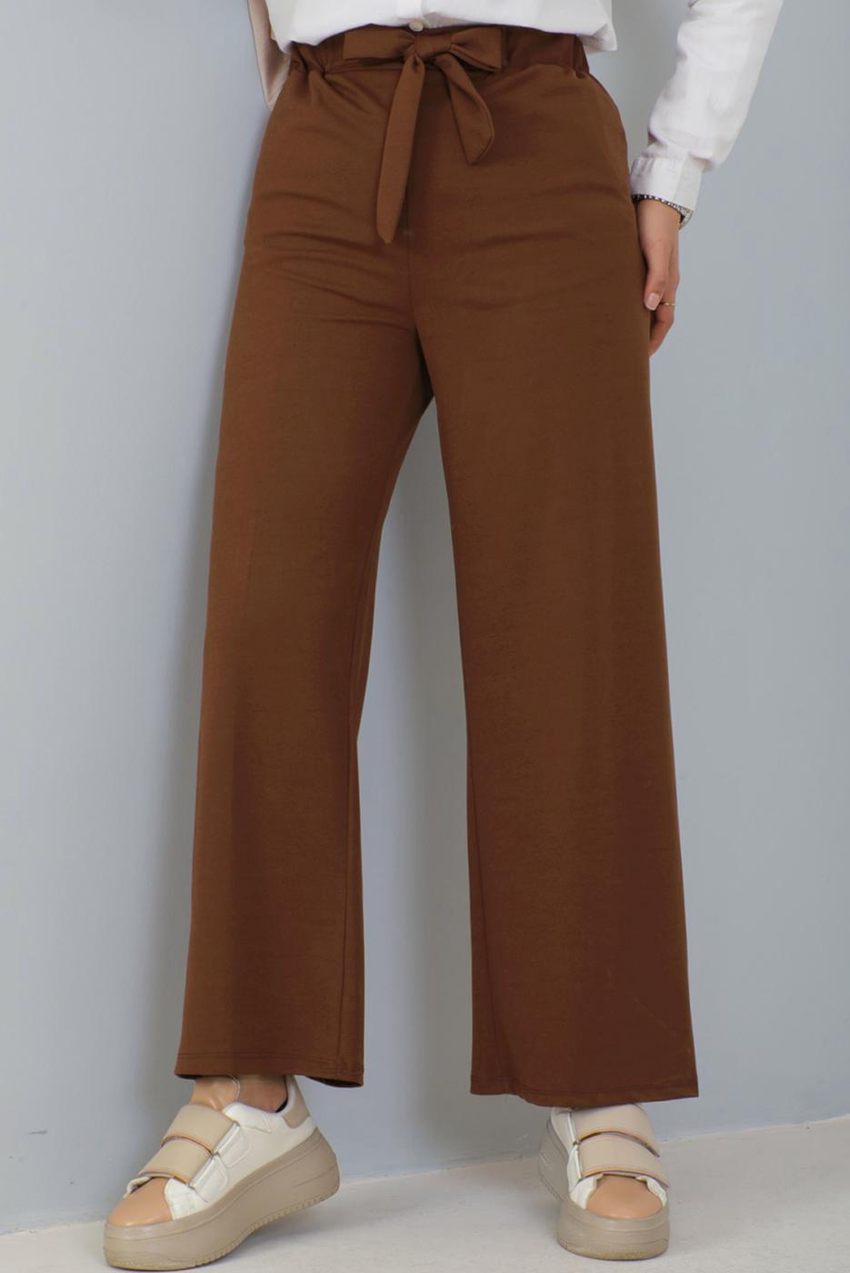 Vêtements hijab BRUN PANTALON LARGE T 0402