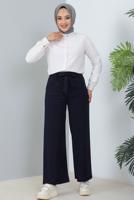 Vêtements hijab BLEU MARINE PANTALON LARGE T 0402