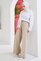 Hijab clothing BEIGE WIDE LEG PANTS T 0402