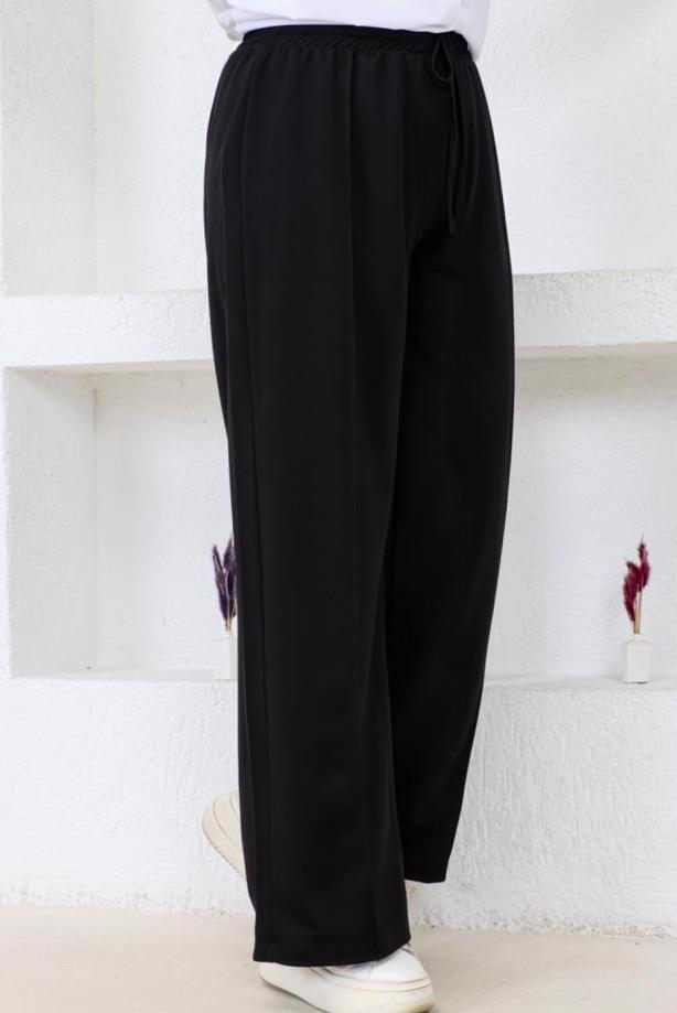 Tesettür giyim SİYAH BOL PAÇA PANTOLON T 2403 - TRENDTESETTÜR