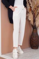 Vêtements hijab BLANC PANTALON À TAILLE ÉLASTIQUE T 4266