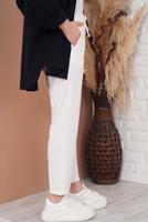 Vêtements hijab BLANC PANTALON À TAILLE ÉLASTIQUE T 4266