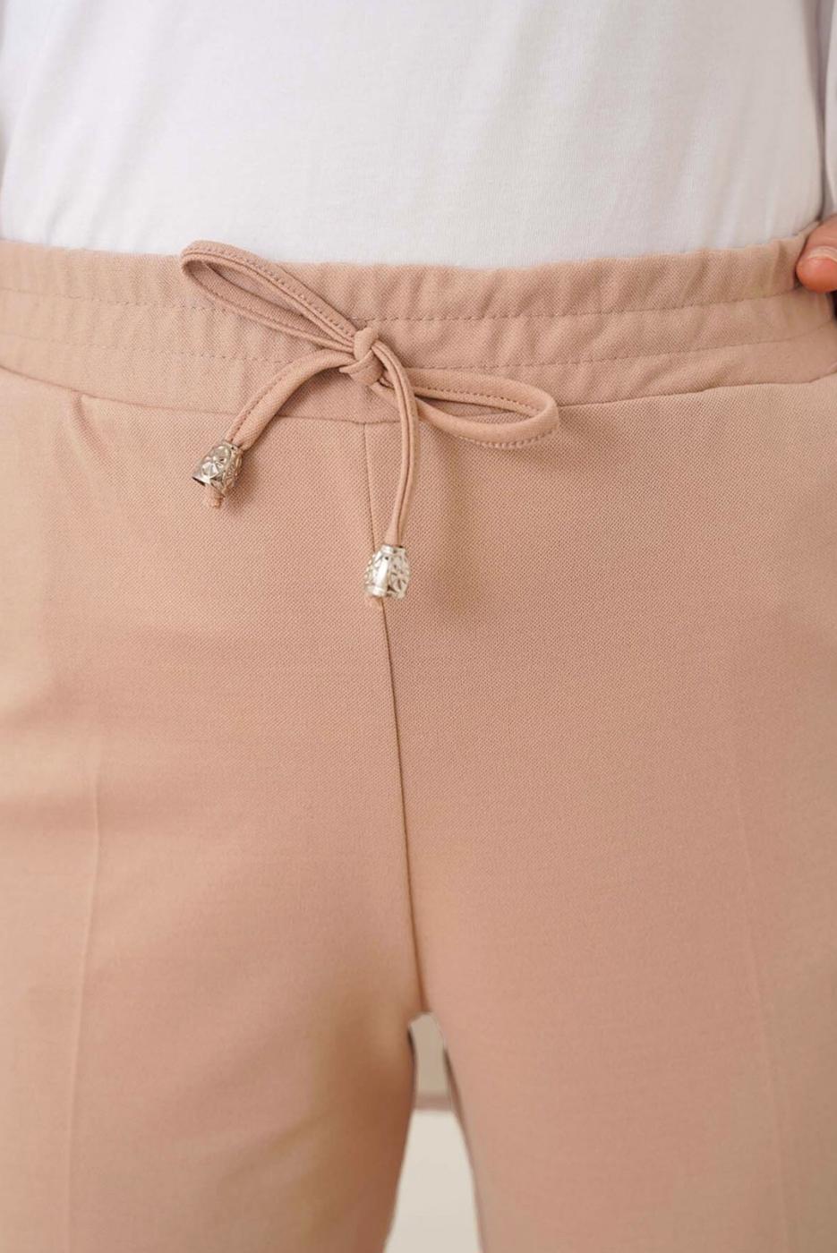 Hijab clothing BROWN PANTS WITH ELASTIC WAIST T 4266