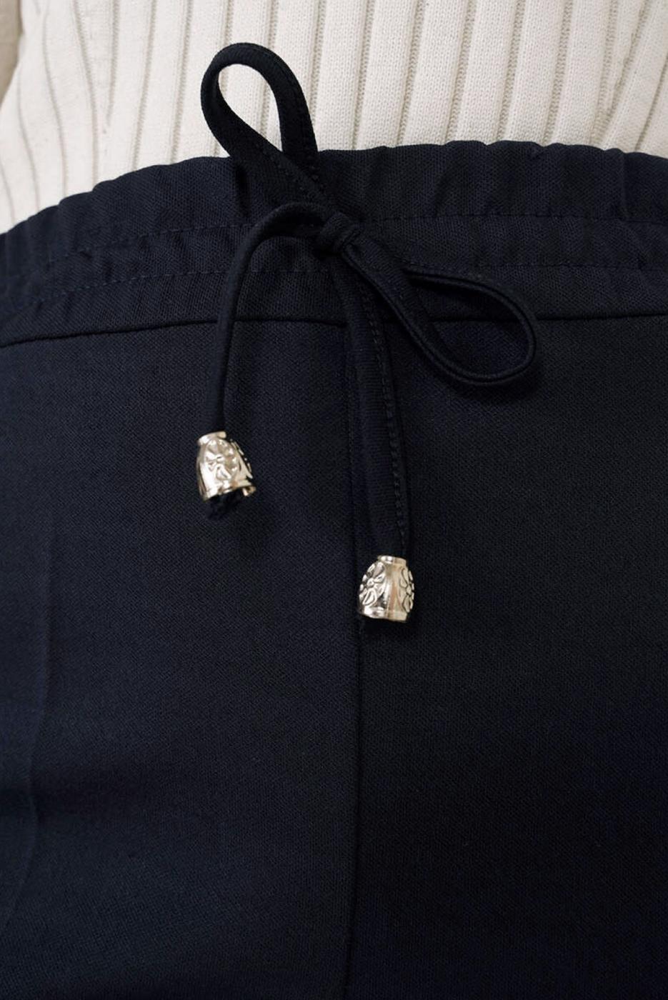 Vêtements hijab BLEU MARINE PANTALON À TAILLE ÉLASTIQUE T 4266