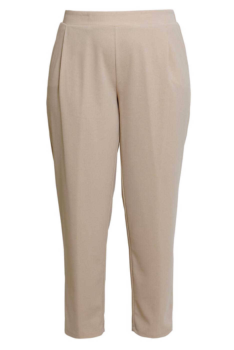 Tesettür giyim BEJ ALVİNA BÜYÜK BEDEN PANTOLON T 70611