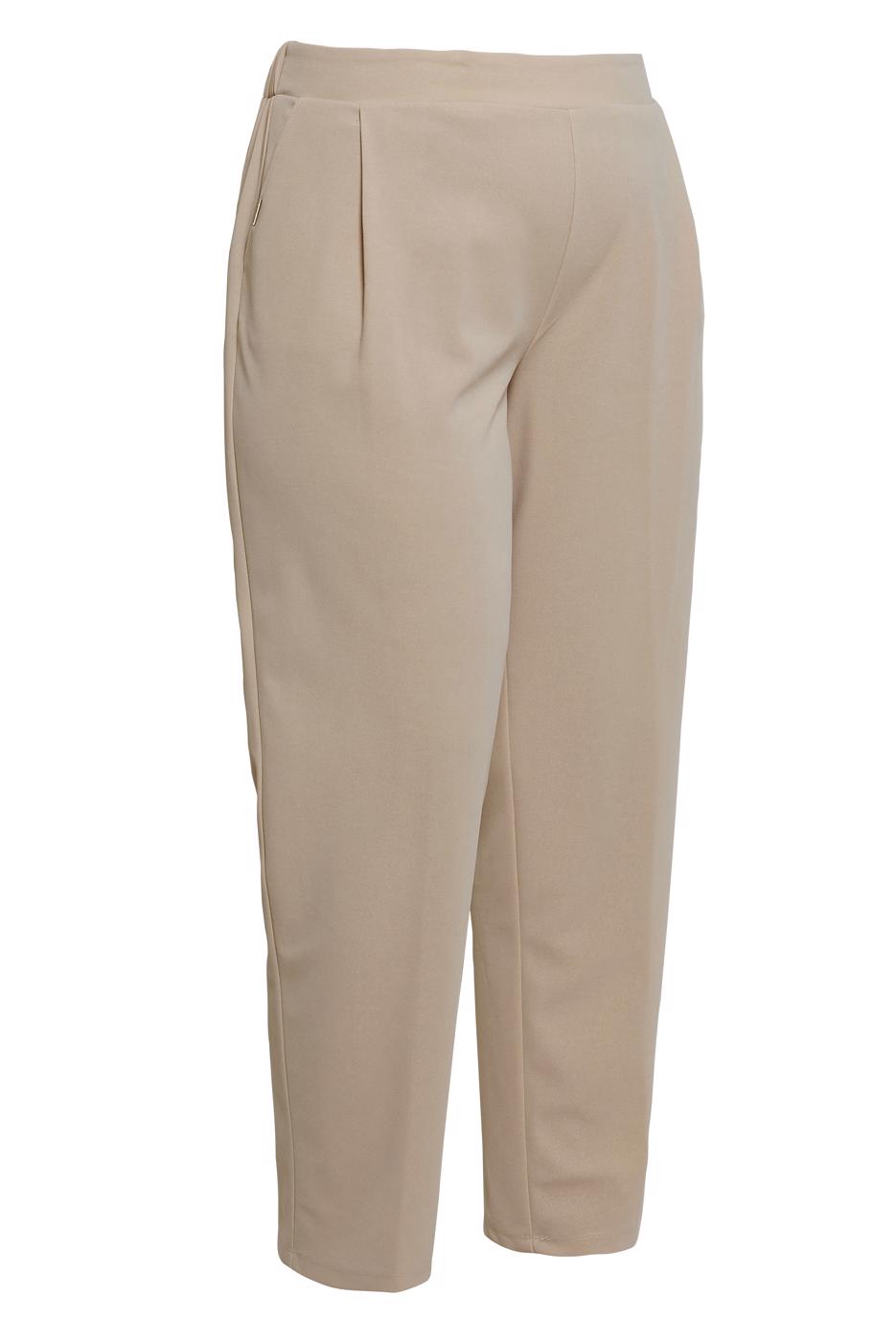 Tesettür giyim BEJ ALVİNA BÜYÜK BEDEN PANTOLON T 70611