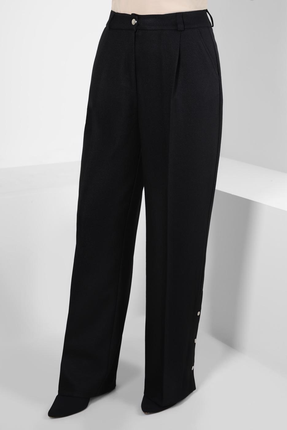 Tesettür giyim SİYAH ALVİNA GENİŞ PAÇA PANTOLON T 70616