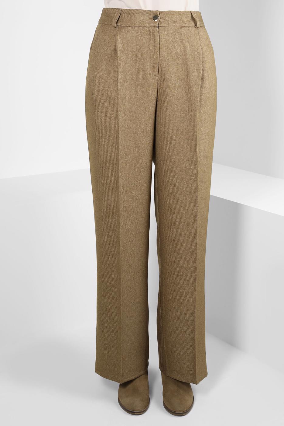 Tesettür giyim KAHVE ALVİNA GENİŞ PAÇA PANTOLON T 70616