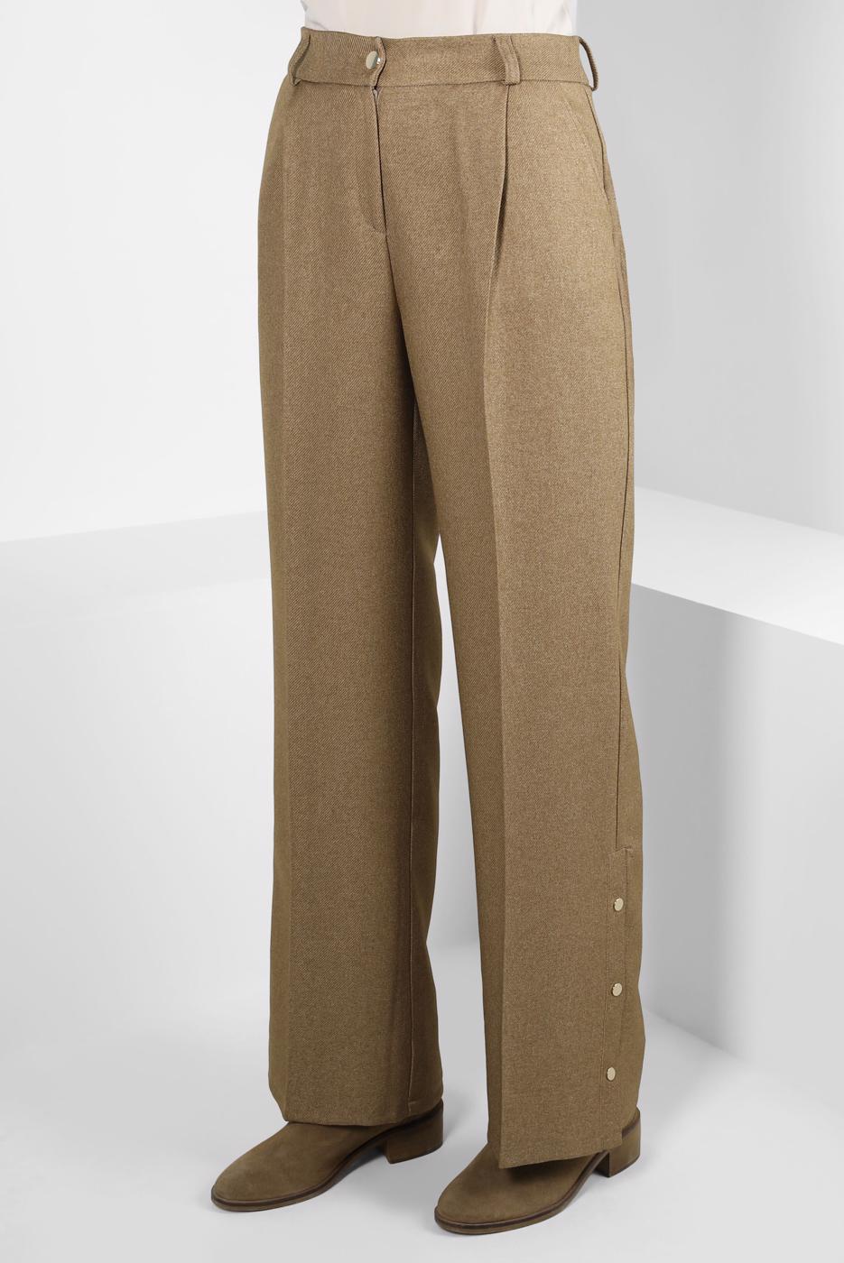 Tesettür giyim KAHVE ALVİNA GENİŞ PAÇA PANTOLON T 70616