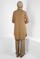 Tesettür giyim KAHVE ALVİNA GENİŞ PAÇA PANTOLON T 70616