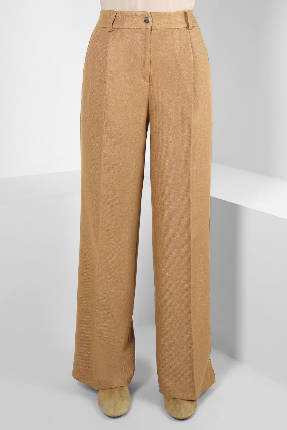 Tesettür giyim KAHVE ALVİNA GENİŞ PAÇA PANTOLON T 70616