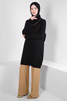 Tesettür giyim KAHVE ALVİNA GENİŞ PAÇA PANTOLON T 70616