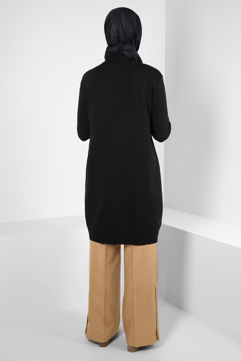 Tesettür giyim KAHVE ALVİNA GENİŞ PAÇA PANTOLON T 70616