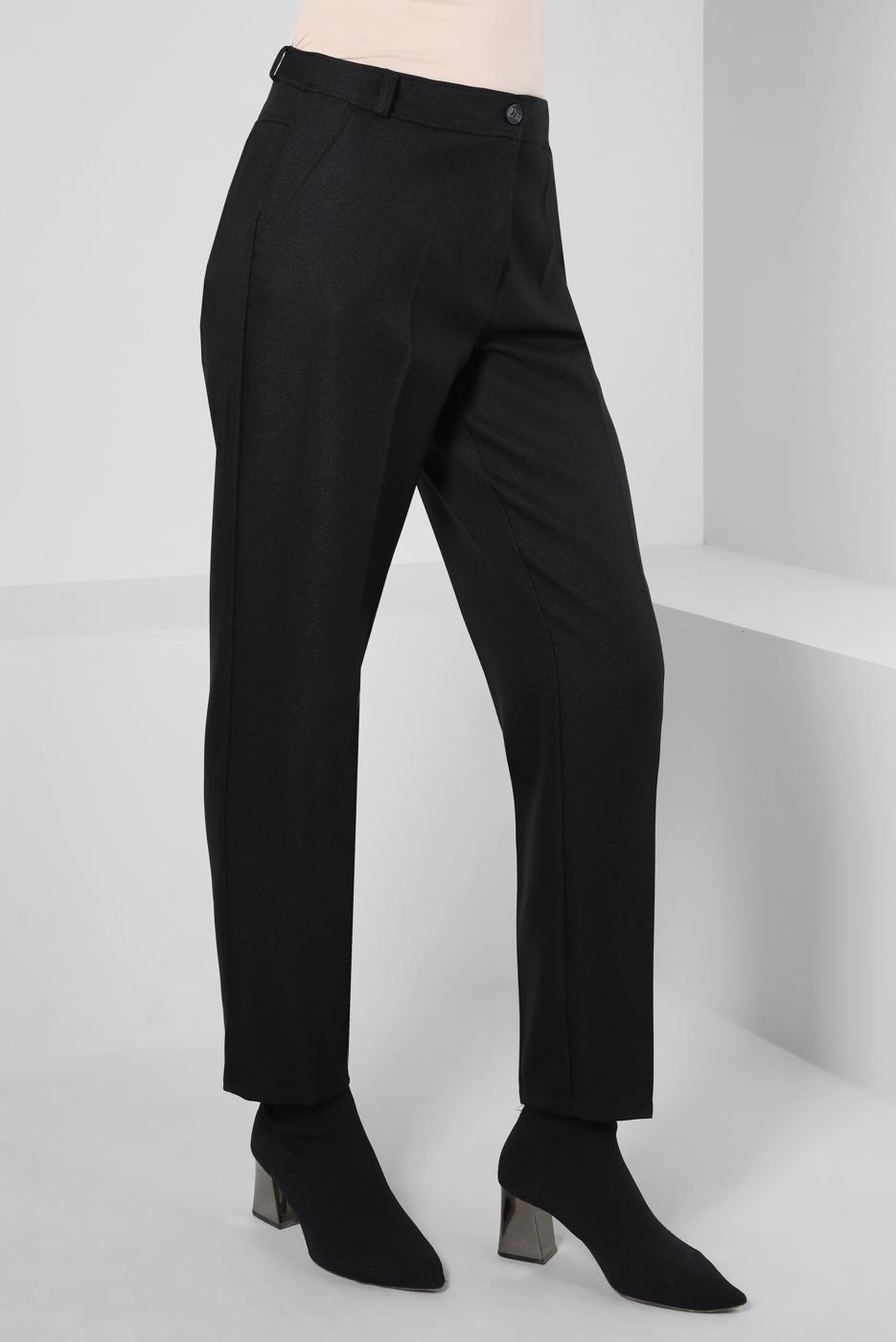 Tesettür giyim SİYAH ALVİNA KLASİK KESİM PANTOLON T 70617