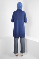 Tesettür giyim LACİVERT ALVİNA BELİ LASTİKLİ PANTOLON T 70627