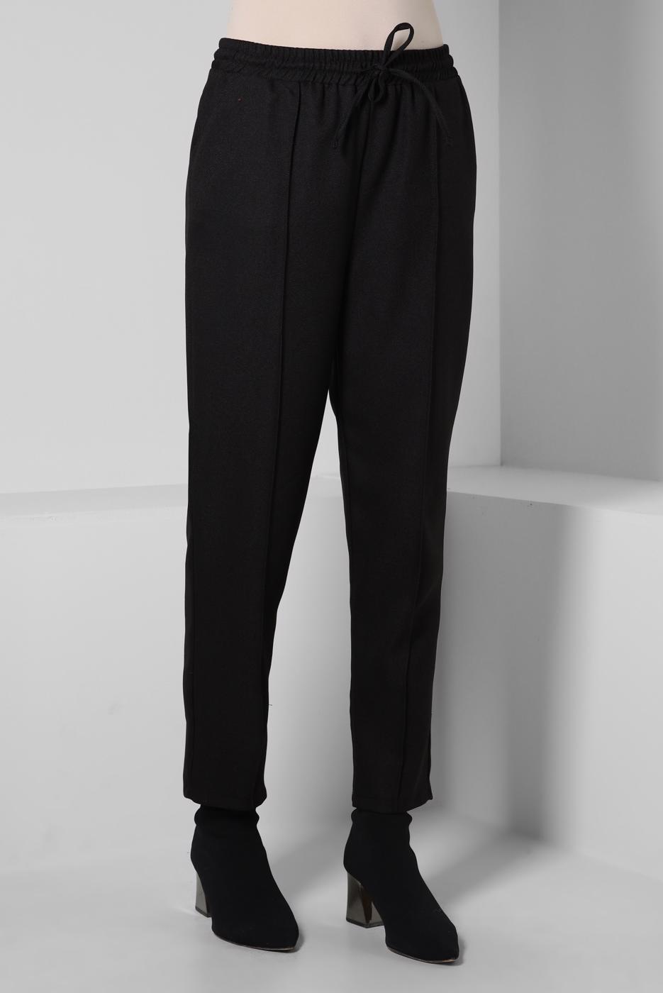 Tesettür giyim SİYAH ALVİNA YÜKSEK BEL PANTOLON T 70628