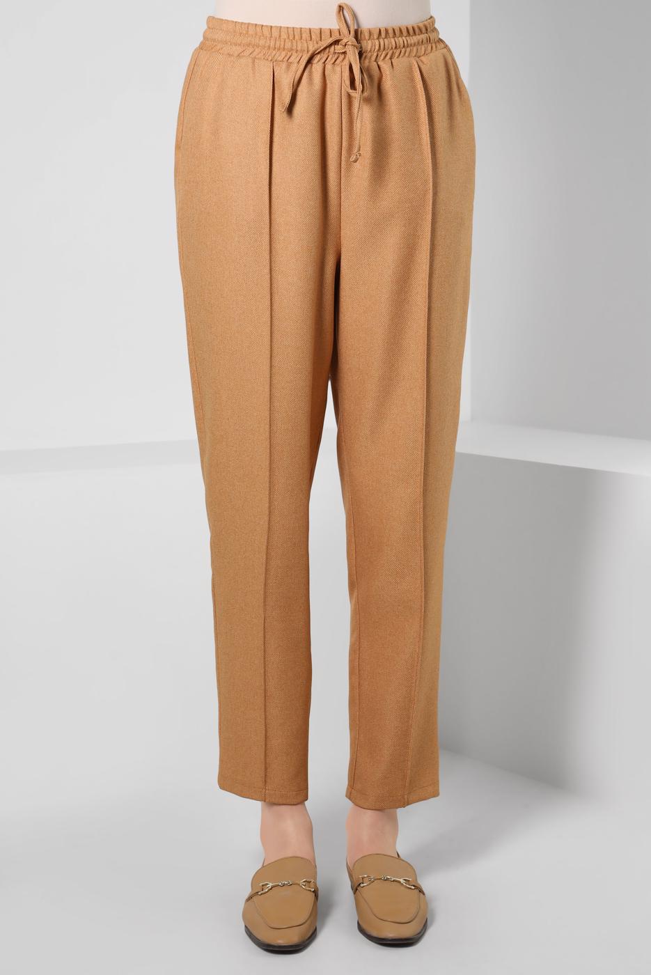 Tesettür giyim TURUNCU ALVİNA YÜKSEK BEL PANTOLON T 70628