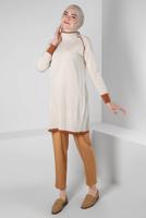 Tesettür giyim TURUNCU ALVİNA YÜKSEK BEL PANTOLON T 70628