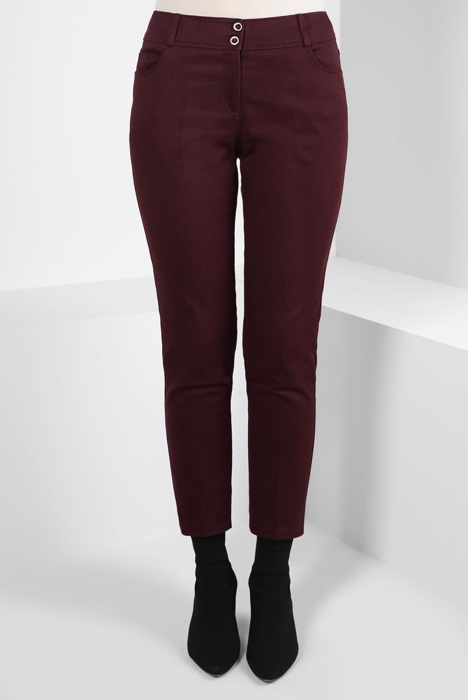 Tesettür giyim BORDO ALVİNA DAR PAÇA PANTOLON T 70631