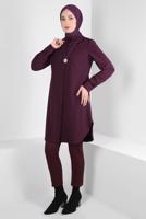 Tesettür giyim BORDO ALVİNA DAR PAÇA PANTOLON T 70631