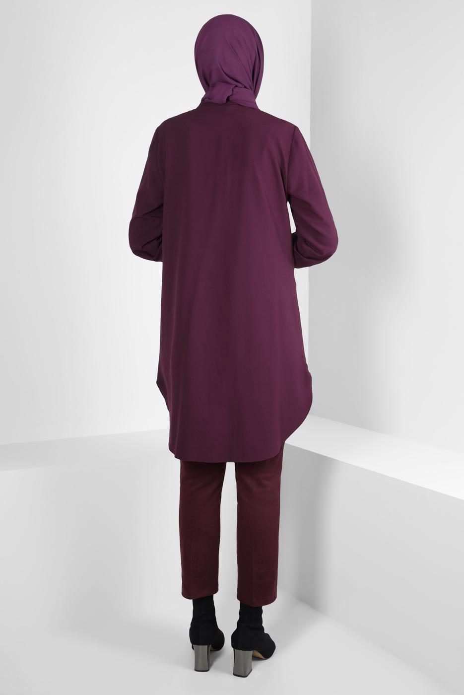 Tesettür giyim BORDO ALVİNA DAR PAÇA PANTOLON T 70631