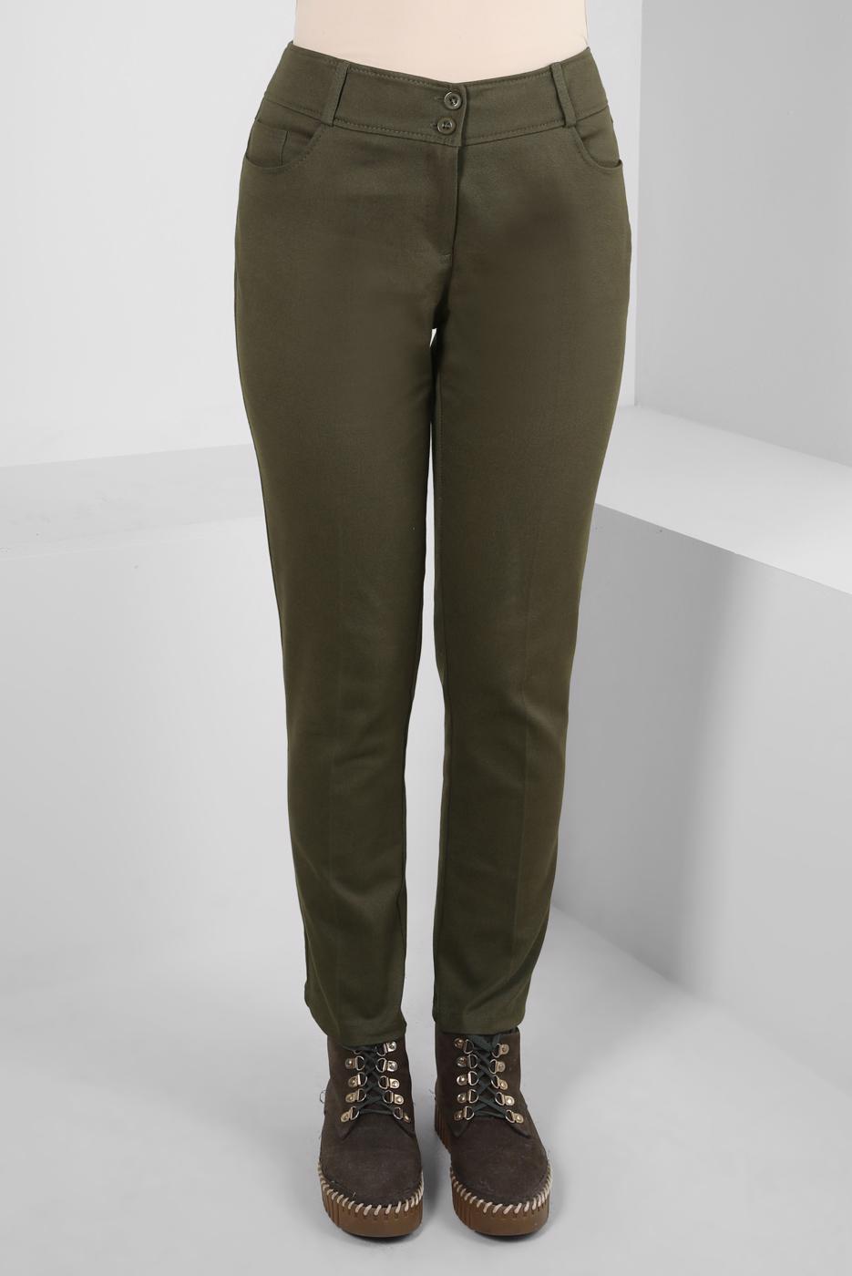 Tesettür giyim HAKİ ALVİNA DAR PAÇA PANTOLON T 70631