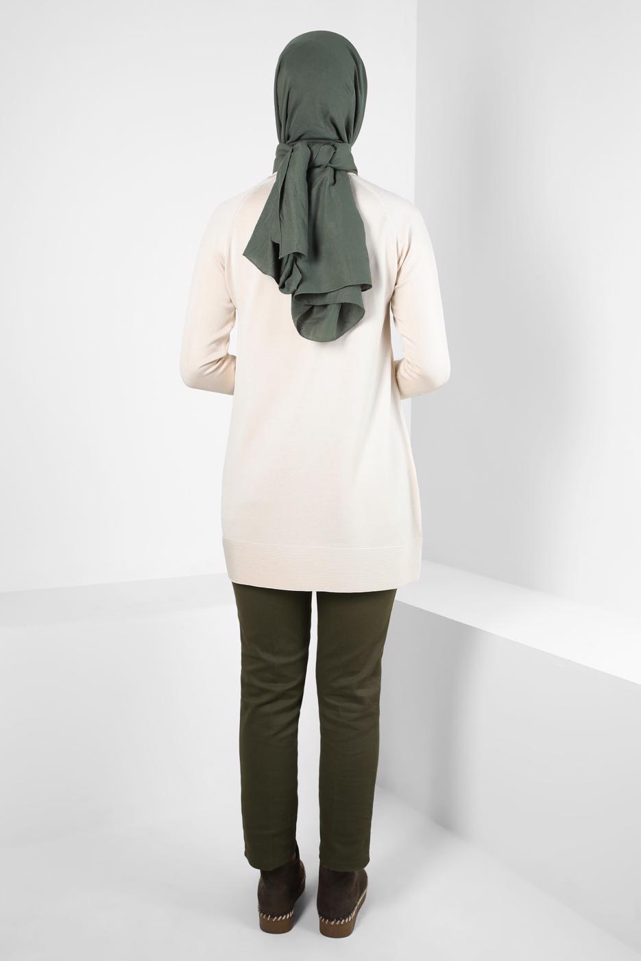 Tesettür giyim HAKİ ALVİNA DAR PAÇA PANTOLON T 70631