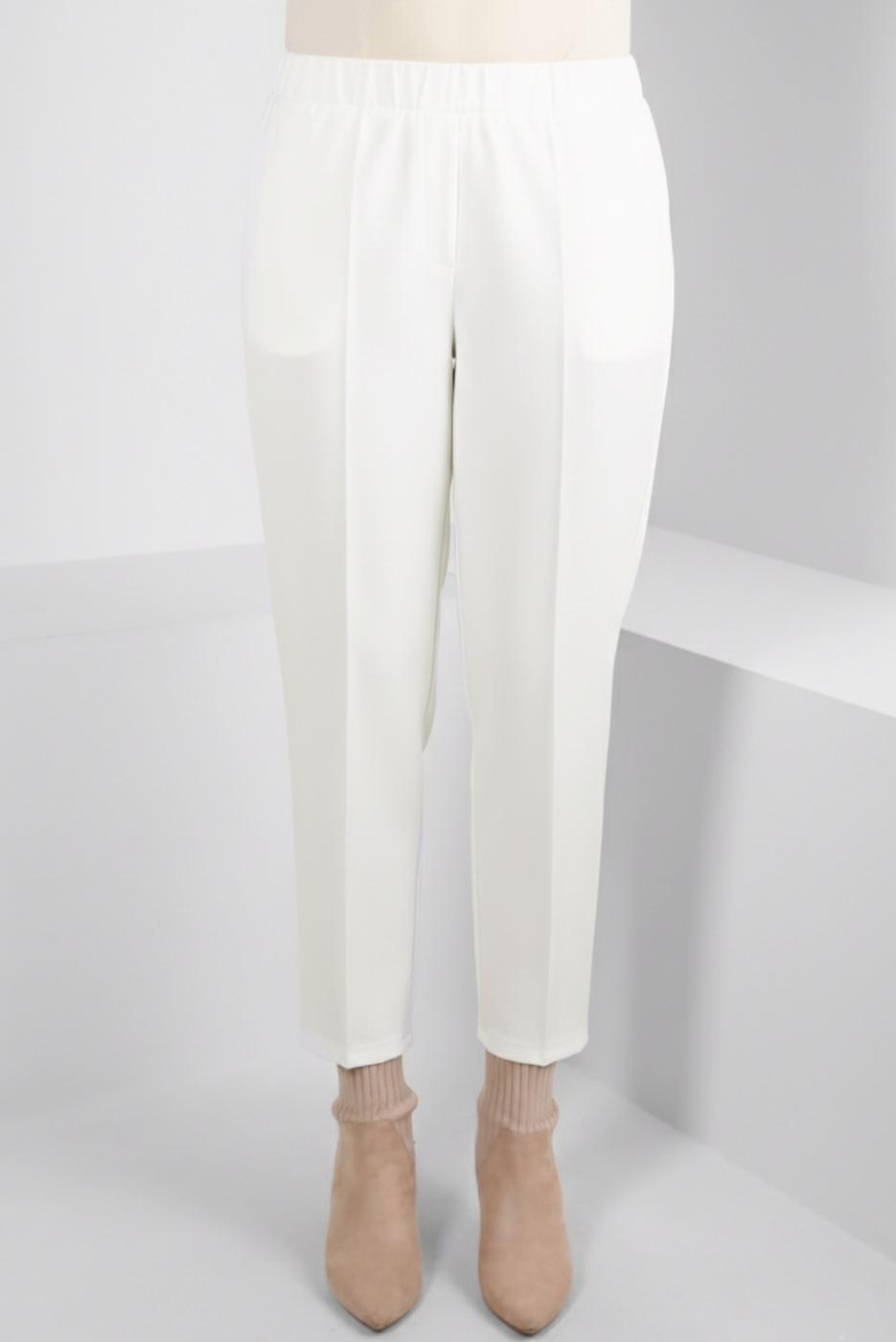 Tesettür giyim KREM ALVİNA BELİ LASTİKLİ PANTOLON T 70640