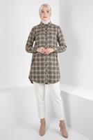 Tesettür giyim KREM ALVİNA BELİ LASTİKLİ PANTOLON T 70640