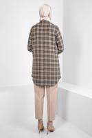 Tesettür giyim BEJ ALVİNA BELİ LASTİKLİ PANTOLON T 70640