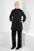 Tesettür giyim SİYAH ALVİNA GENİŞ PAÇA KADİFE PANTOLON T 70643