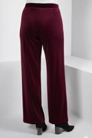 Tesettür giyim BORDO ALVİNA GENİŞ PAÇA KADİFE PANTOLON T 70643