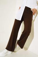 Hijab clothing BROWN KNITWEAR PANTS T 90011