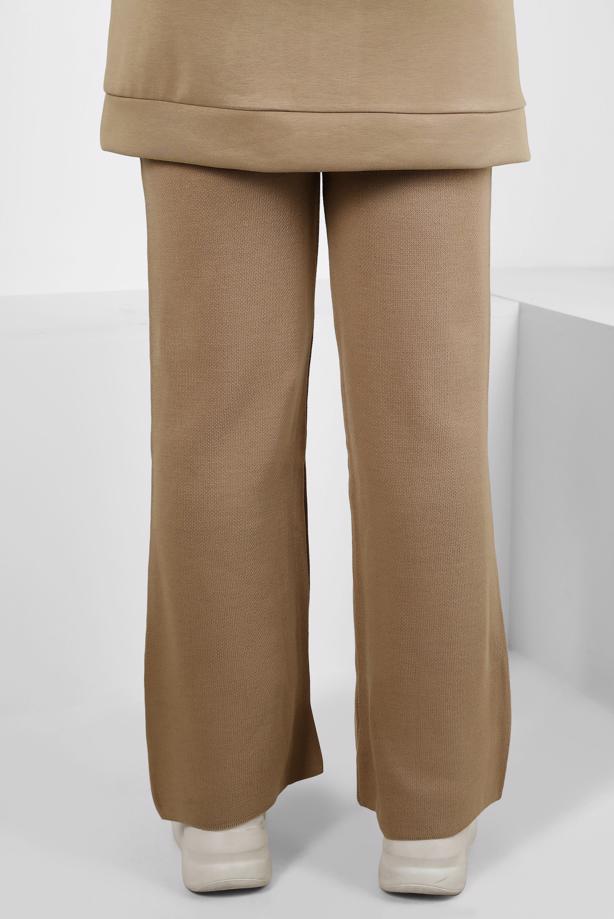 Tesettür giyim VİZON TRİKO PANTOLON T 90011 - TRENDTESETTÜR