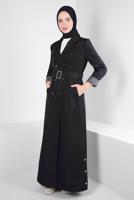 Hijab clothing BLACK T 10805 ALVİNA DEWSPO BONDİNG PARDESÜ 38/46 TEK40