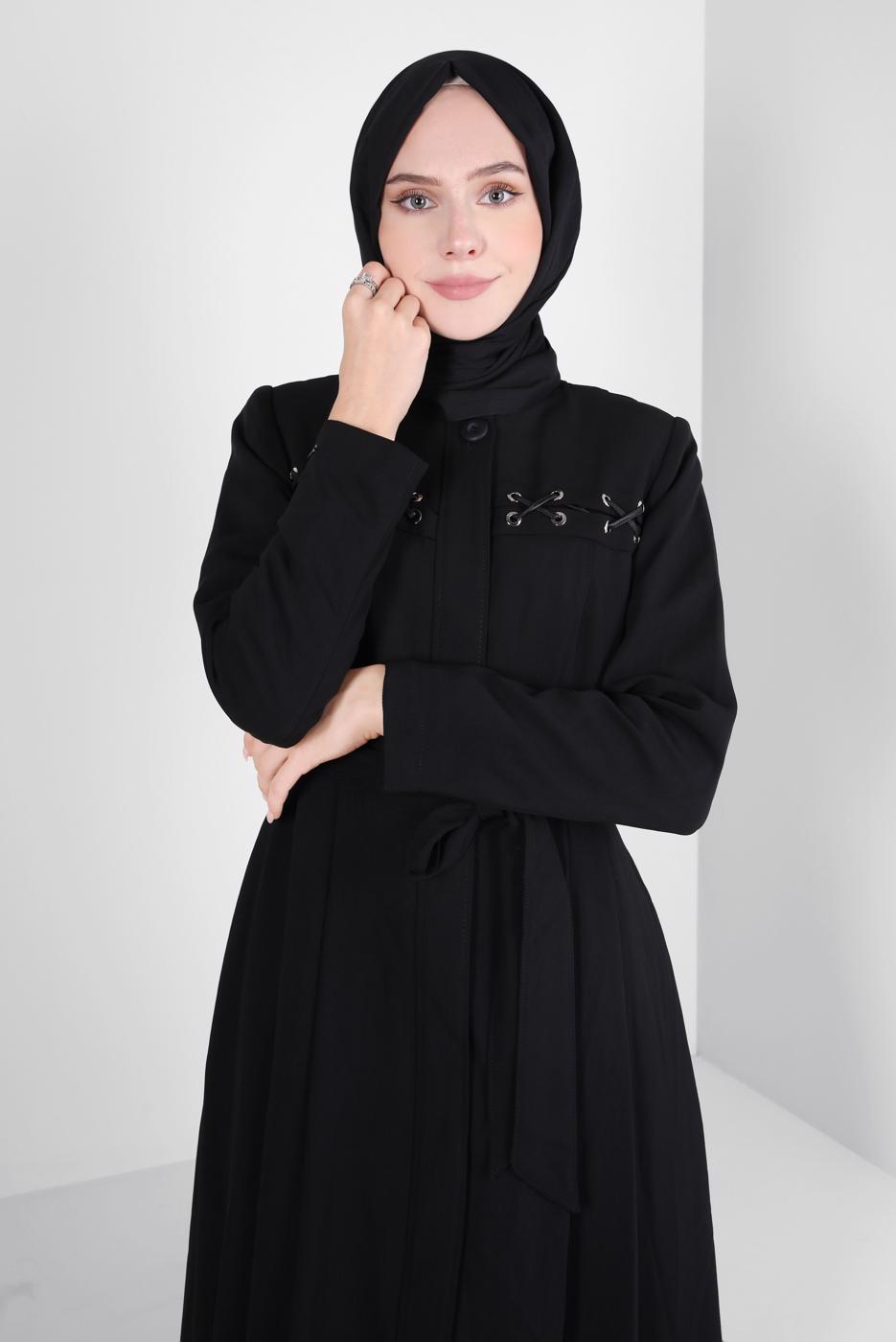 Hijab clothing BLACK T 10829 ALVİNA FARAH 6288 PARDESÜ 38/46 TEK42