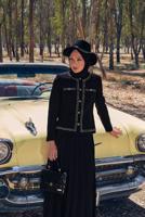 Tesettür giyim SİYAH ALVİNA PİLİSELİ ETEKLİ TAKIM T 30405