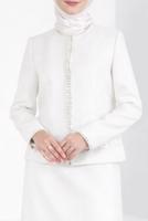 Tesettür giyim KREM ALVİNA ETEKLİ TAKIM T 30407