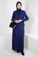 Tesettür giyim LACİVERT ALVİNA ETEKLİ TAKIM T 30407