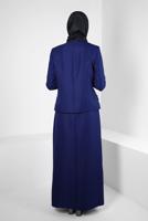 Tesettür giyim LACİVERT ALVİNA ETEKLİ TAKIM T 30407