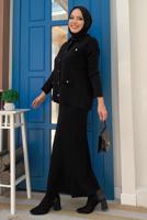 Vêtements hijab NOIR COSTUME EN TRICOT JUPE T 60332