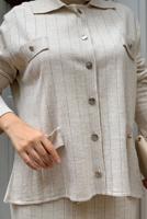 Vêtements hijab BEIGE COSTUME EN TRICOT JUPE T 60332