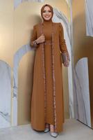 Vêtements hijab TABA COSTUME ROBE AVEC GILET T 8383